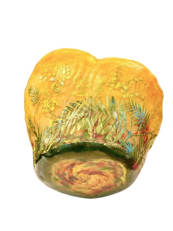 Daum Nancy Art Nouveau Vase "mimosas"-photo-3