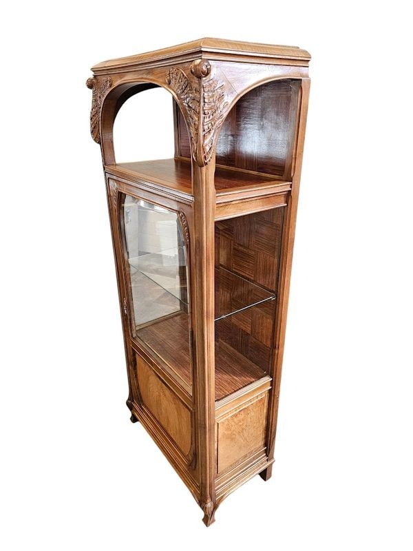 Vitrine Art Nouveau Ecole de Nancy "Fougère Scolopendre"-photo-3