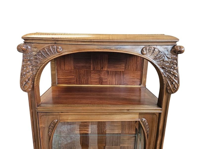 Vitrine Art Nouveau Ecole de Nancy "Fougère Scolopendre"-photo-1