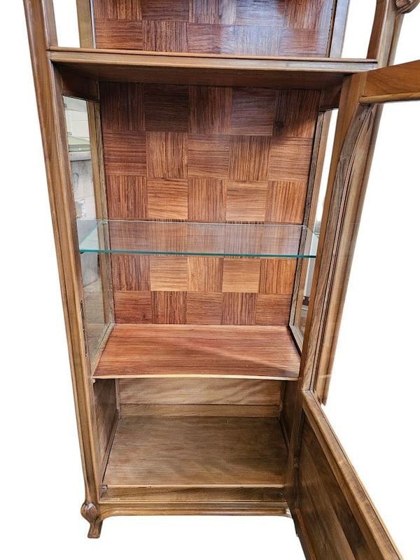 Vitrine Art Nouveau Ecole de Nancy "Fougère Scolopendre"-photo-3