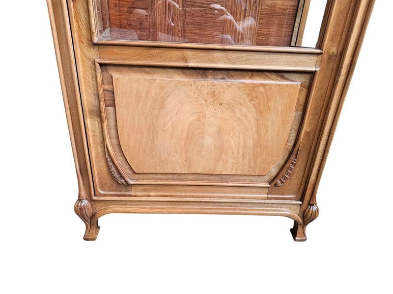 Vitrine Art Nouveau Ecole de Nancy "Fougère Scolopendre"-photo-6