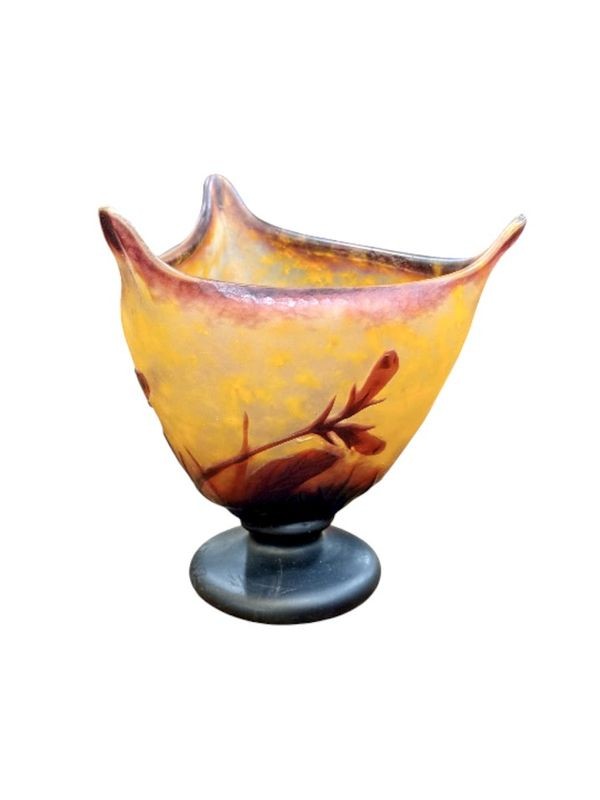 Daum Nancy Vase Art Nouveau "Fleurs de Tabac"-photo-2