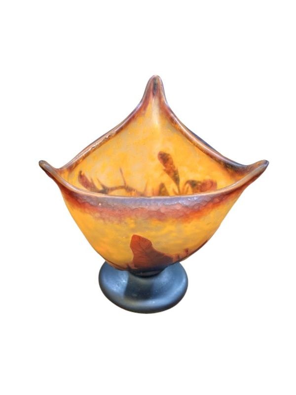Daum Nancy Vase Art Nouveau "Fleurs de Tabac"-photo-3