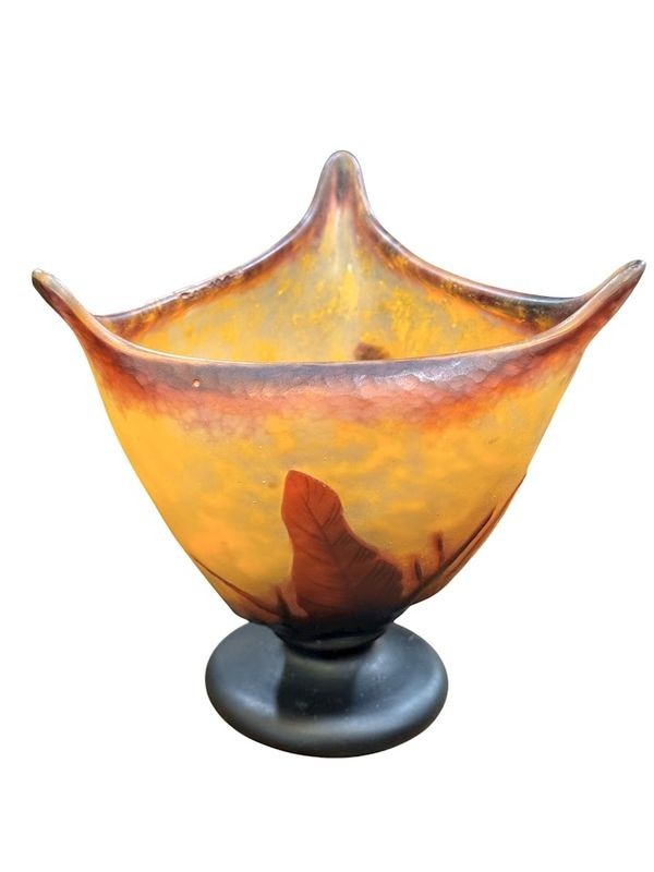 Daum Nancy Vase Art Nouveau "Fleurs de Tabac"-photo-2