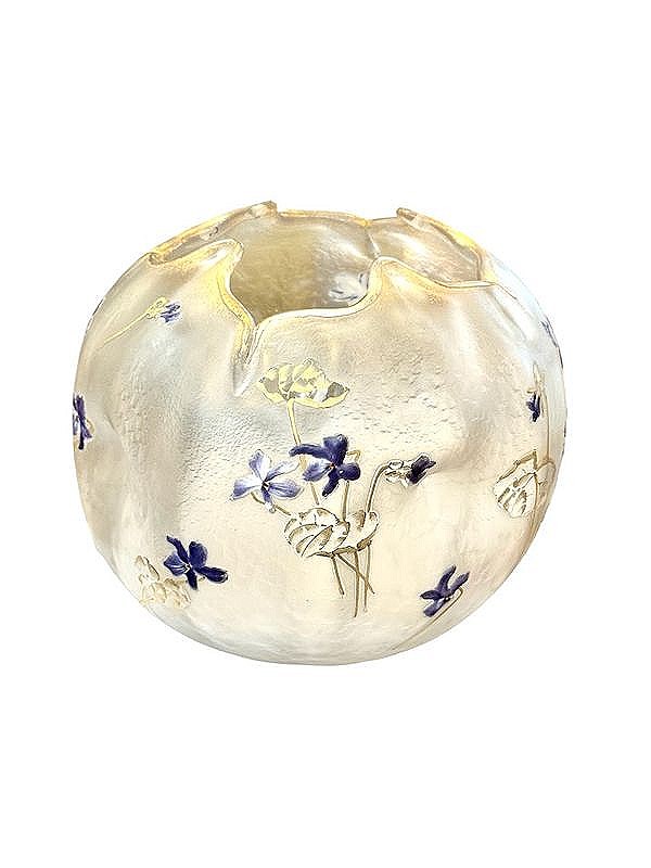 Vase Boule Montjoye "Aux Violettes"-photo-2