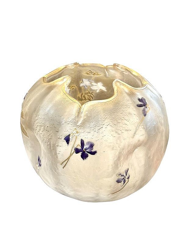 Vase Boule Montjoye "Aux Violettes"-photo-1