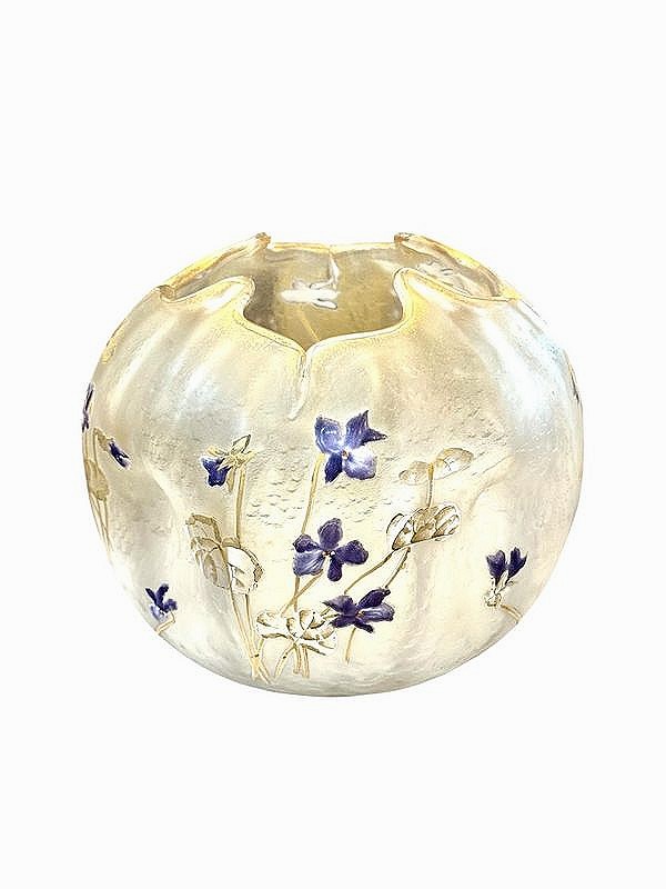 Vase Boule Montjoye "Aux Violettes"-photo-2