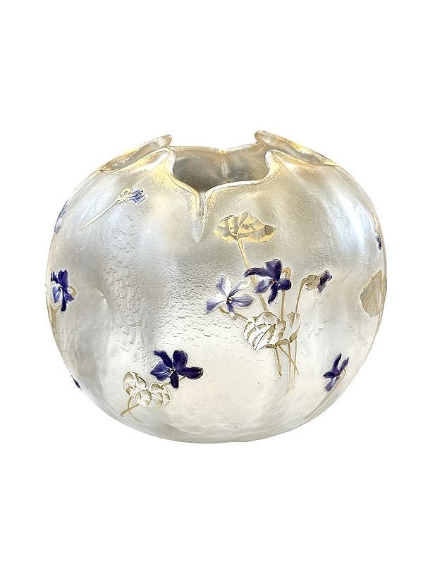 Vase Boule Montjoye "Aux Violettes"