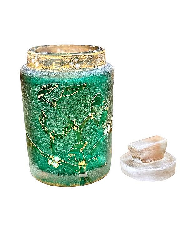 Daum Nancy Flacon Art Nouveau "Au Gui"-photo-2