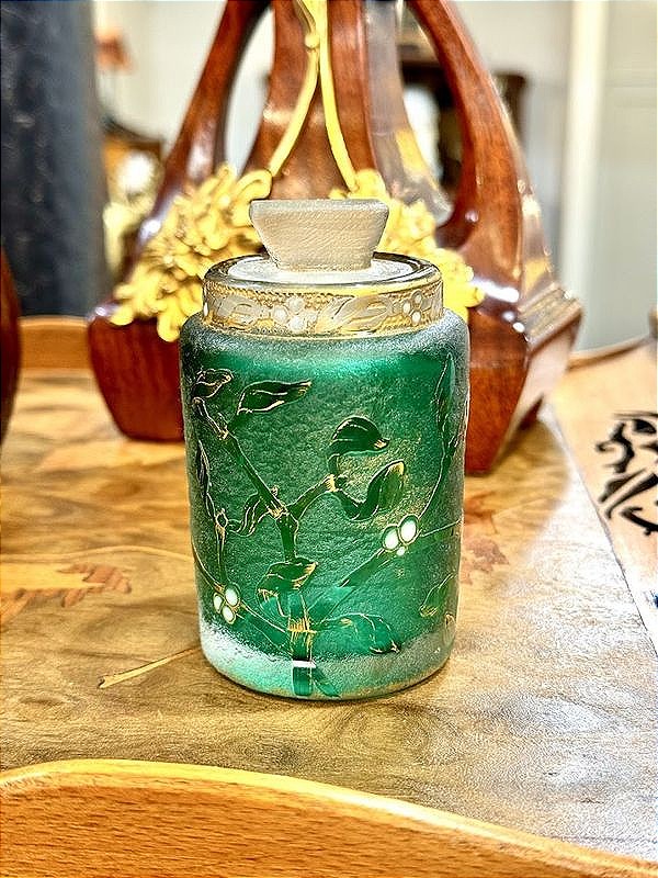 Daum Nancy Flacon Art Nouveau "Au Gui"-photo-3