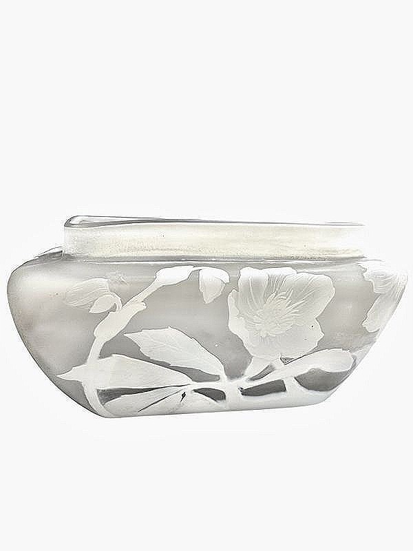 Daum Nancy Jardinière Art Nouveau "Roses De Noel"-photo-1