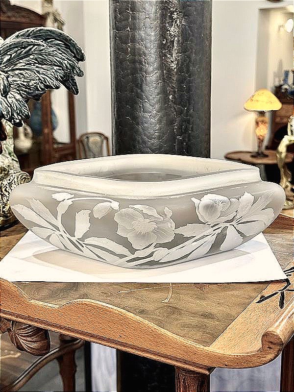 Daum Nancy Jardinière Art Nouveau "Roses De Noel"-photo-7