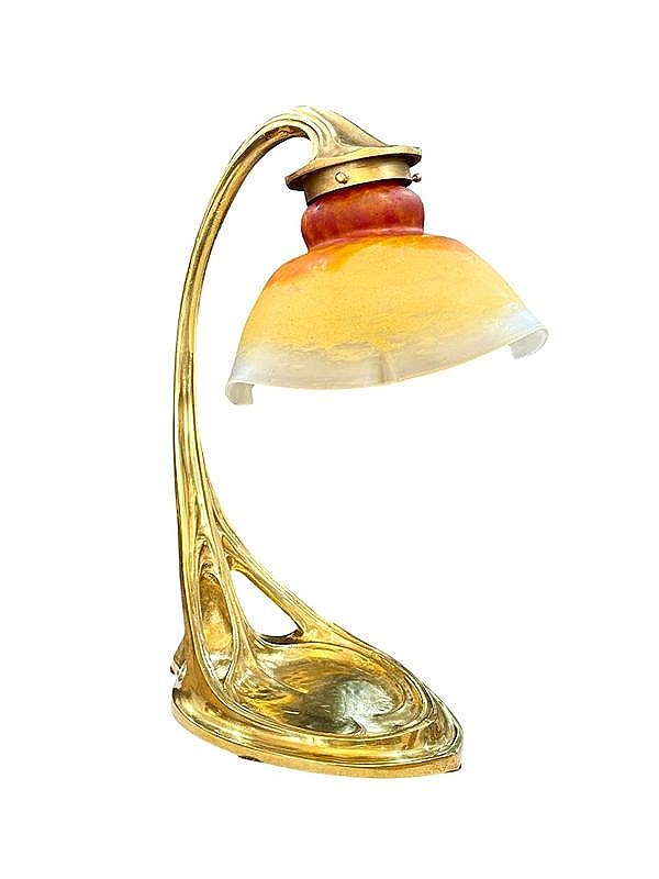 Daum Nancy Importante Lampe De Bureau Art Nouveau-photo-2