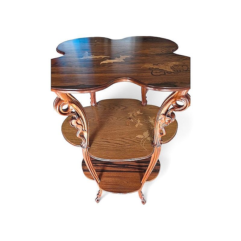 Emile Gallé Sellette Art Nouveau "Chauves-Souris"-photo-7