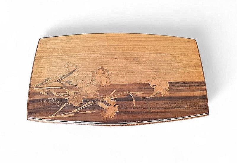 Emile Gallé Table Volante Art Nouveau "Aux Œillets"-photo-4