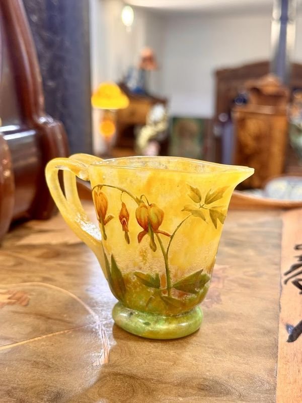 Daum Nancy Art Nouveau Enameled Pitcher -photo-7
