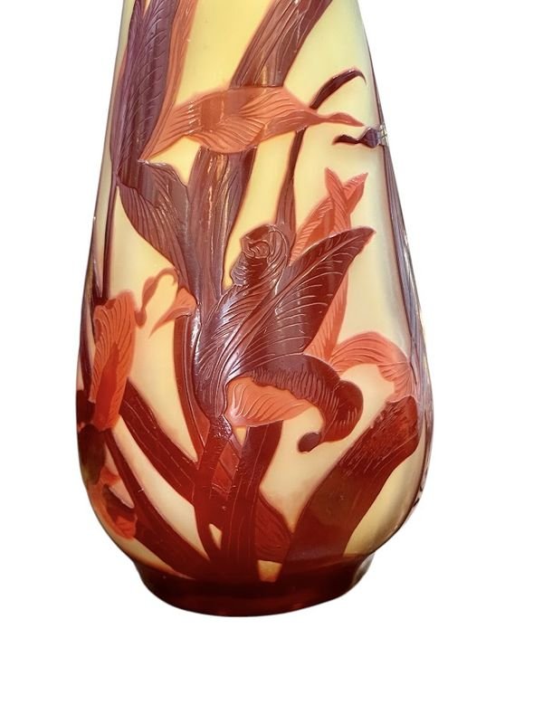 Emile Gallé Vase Art Nouveau "Tulipes"-photo-4