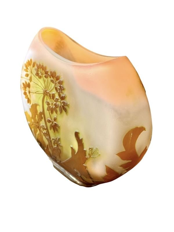 Emile Gallé Art Nouveau Vase "aux Ombelles"-photo-2