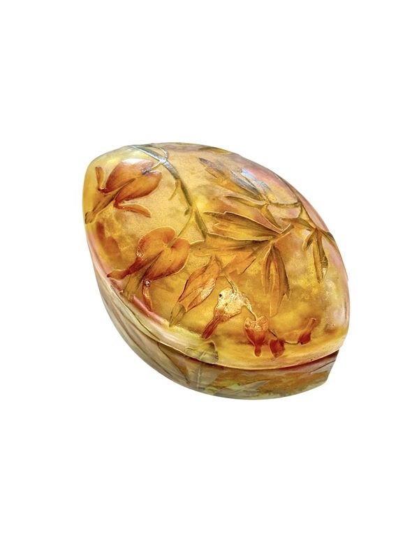 Daum Nancy Bonbonnière Art Nouveau "Cœurs de Marie"-photo-3