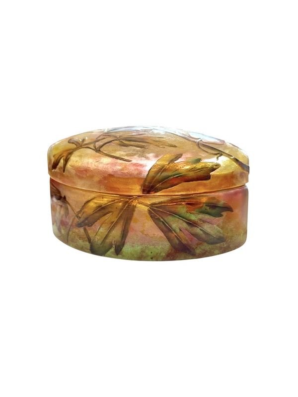 Daum Nancy Bonbonnière Art Nouveau "Cœurs de Marie"-photo-2