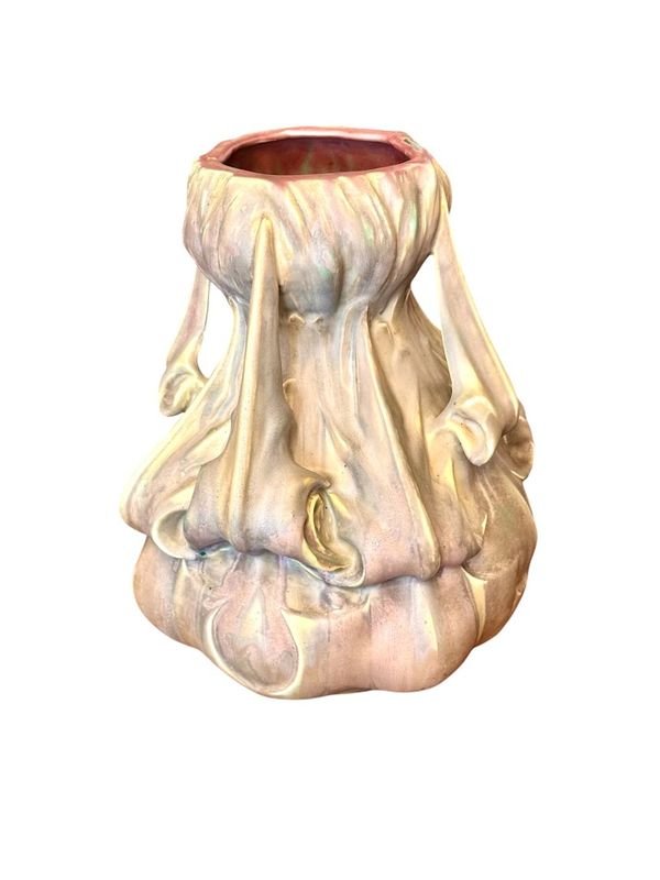 Ernest Bussière Art Nouveau "chardons" Vase-photo-2