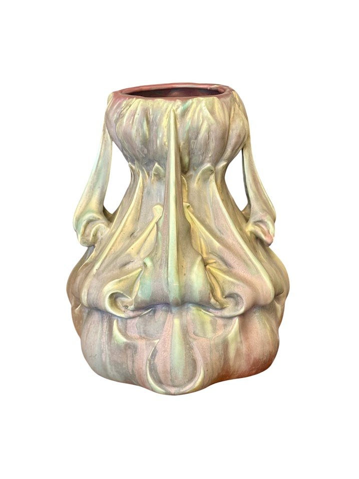 Ernest Bussière Art Nouveau "chardons" Vase-photo-3