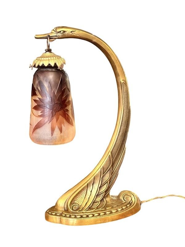 Daum Nancy Art Nouveau "dahlias" Lamp