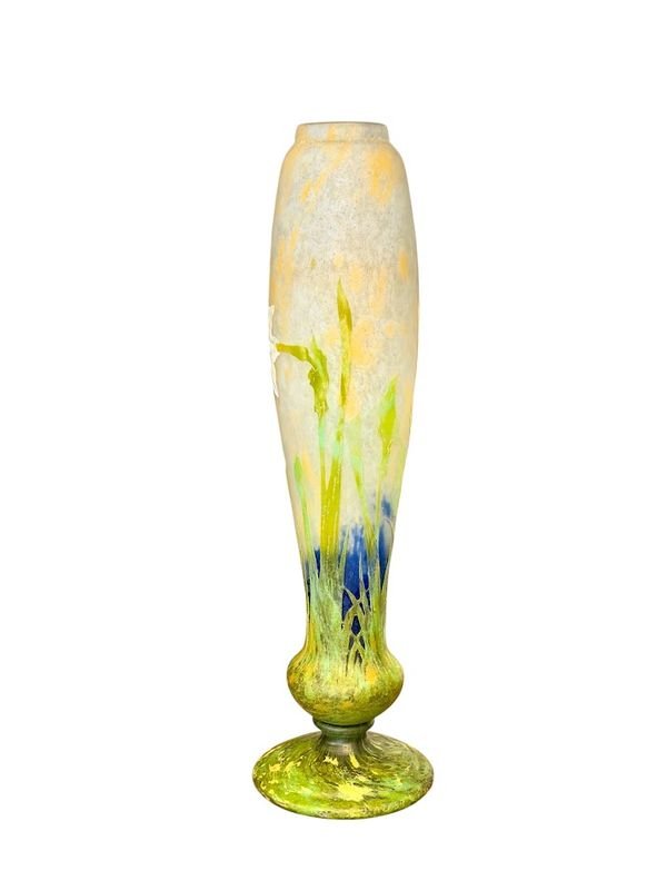 Daum Nancy Vase Art Nouveau "Narcisses"-photo-2