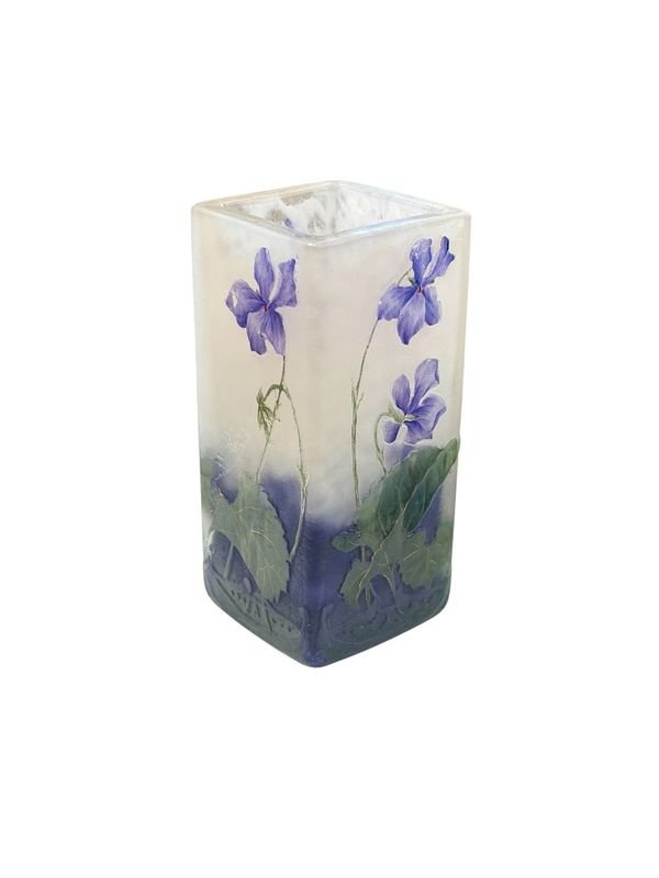 Daum Nancy Vase Art Nouveau "Aux Violettes"-photo-2
