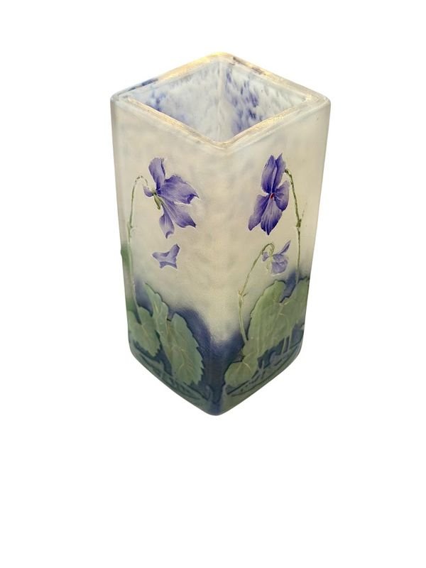 Daum Nancy Vase Art Nouveau "Aux Violettes"-photo-4