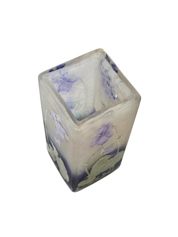 Daum Nancy Vase Art Nouveau "Aux Violettes"-photo-1
