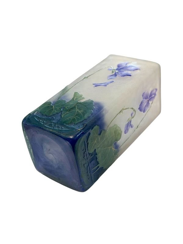 Daum Nancy Vase Art Nouveau "Aux Violettes"-photo-2