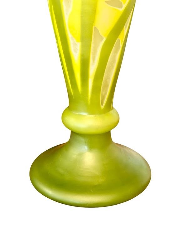Emile Gallé Vase Art Nouveau "Narcisses"-photo-5