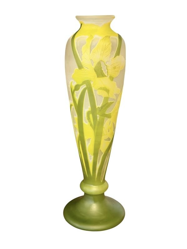 Emile Gallé Vase Art Nouveau "Narcisses"