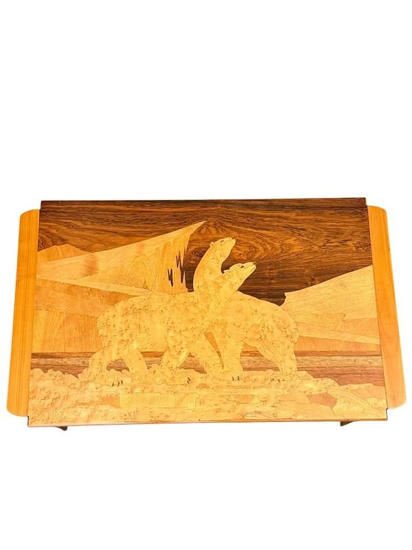 Emile Gallé "polar Animals" Nesting Coffee Tables-photo-4