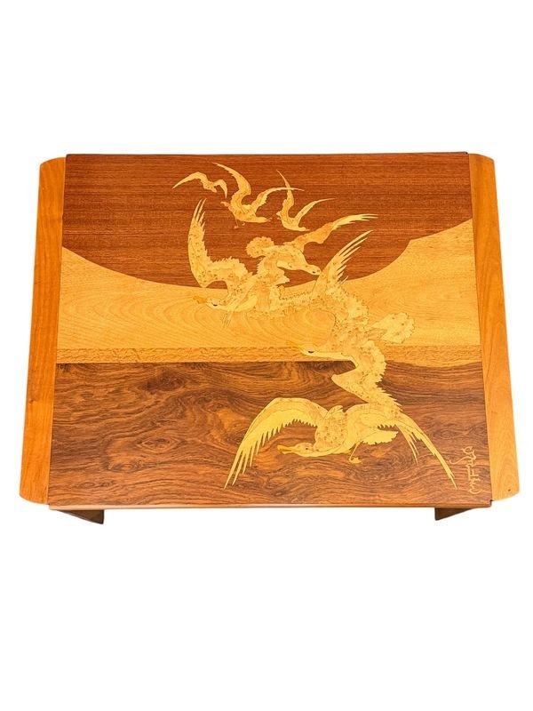 Emile Gallé "polar Animals" Nesting Coffee Tables-photo-1