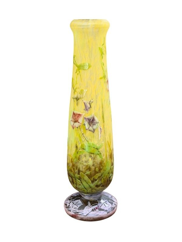 Daum Nancy Vase Art Nouveau " Aux Liserons"-photo-6
