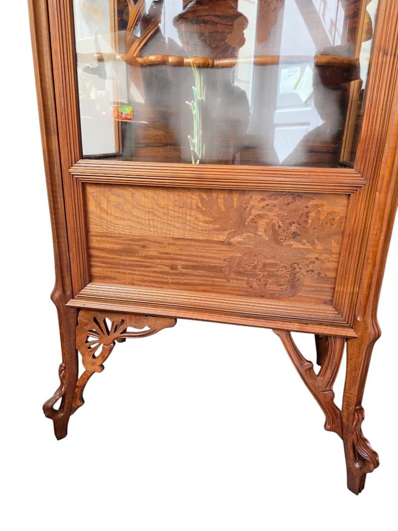 Emile Gallé Art Nouveau Display Case "la Berce Des Près"-photo-3