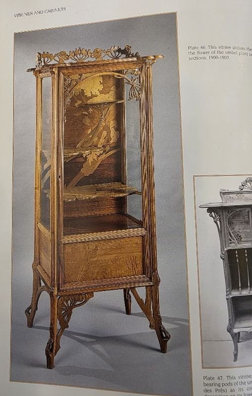 Emile Gallé Art Nouveau Display Case "la Berce Des Près"-photo-8