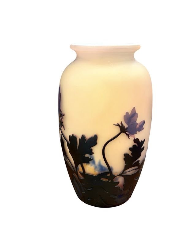 Muller Frères Lunéville Vase With Anemones -photo-1