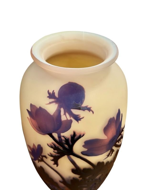 Muller Frères Lunéville Vase With Anemones -photo-3