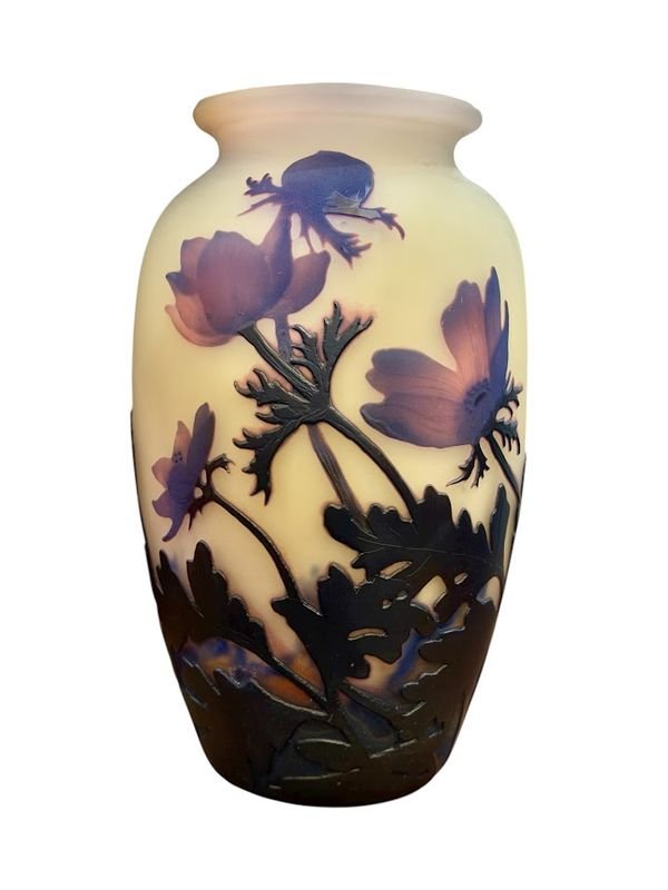 Muller Frères Lunéville Vase With Anemones 
