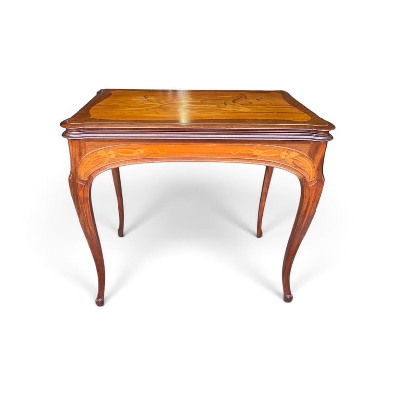 "iris" Art Nouveau Game Table-photo-2