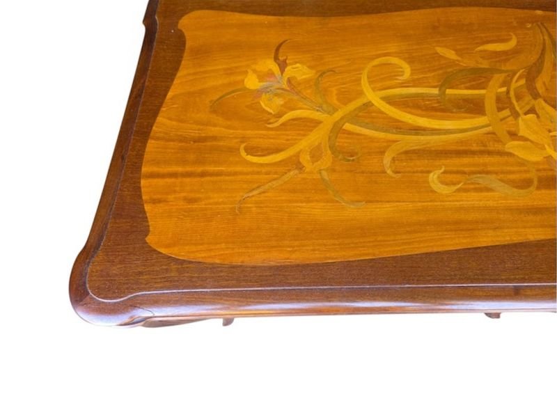 "iris" Art Nouveau Game Table-photo-4