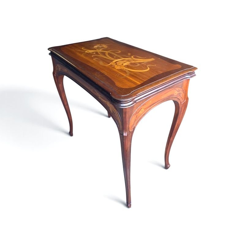 "iris" Art Nouveau Game Table-photo-2