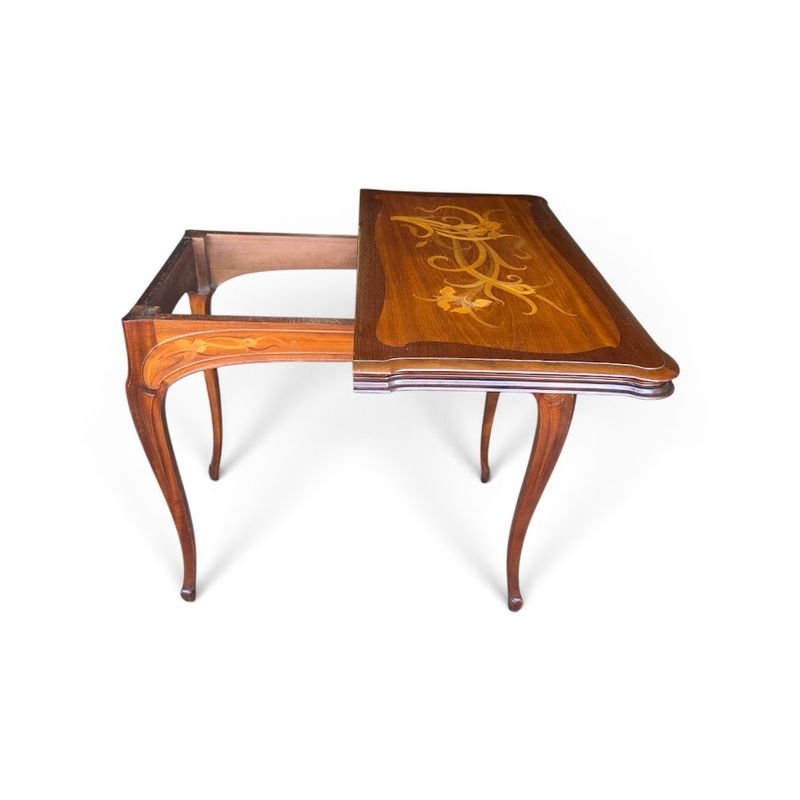 "iris" Art Nouveau Game Table-photo-6