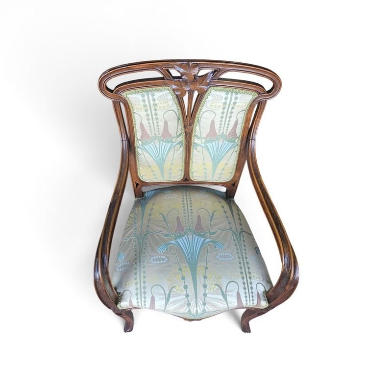 Majorelle Paire De Fauteuils "Lierres"-photo-4