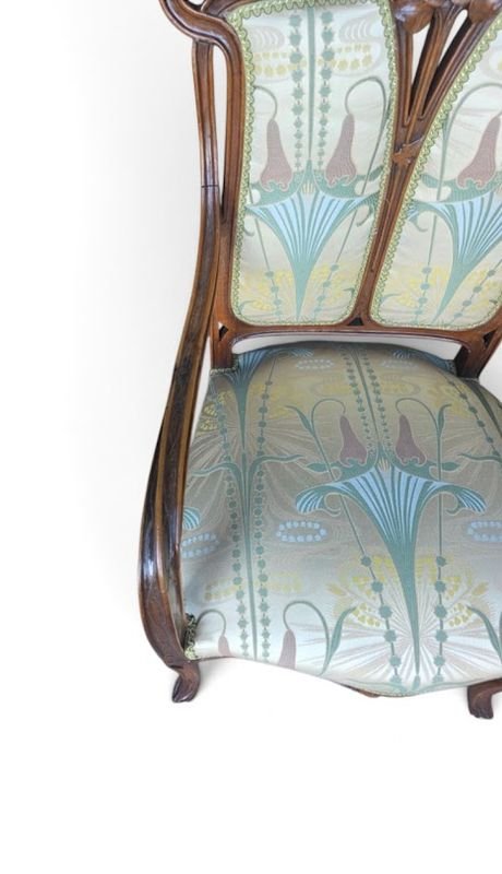 Majorelle Paire De Fauteuils "Lierres"-photo-1
