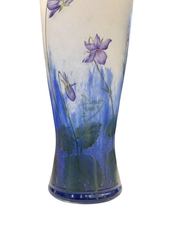Daum Nancy Vase Art Nouveau "Aux Violettes"-photo-4