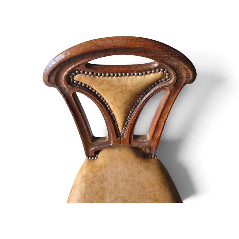 Eugene Vallin Paire De Chaises Art Nouveau -photo-4